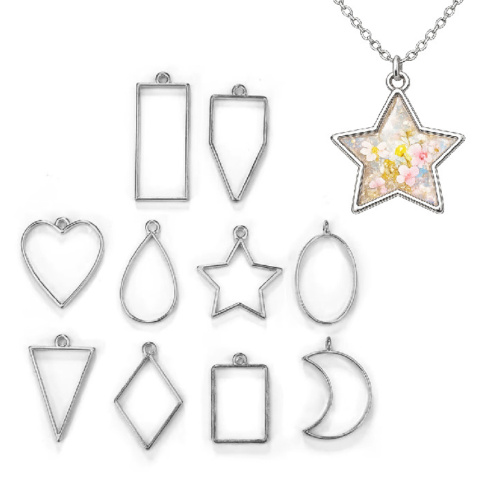 Set de 10 Biseles Metálicos Plateados - BLUV10 :: ISERIQ